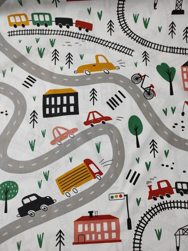 Posteljno platno auto staza