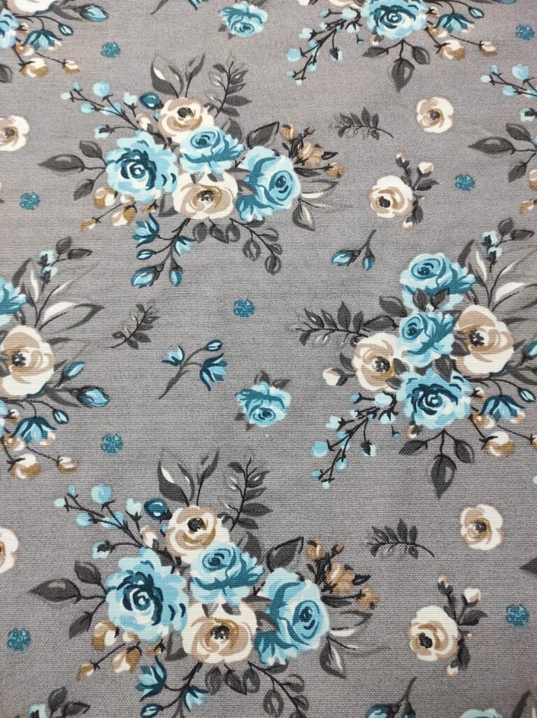 Dekor platno cvet siva podloga